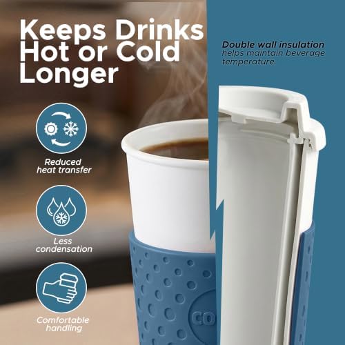 Copco Acadia 16 oz Travel Mug - Insulated Reusable Coffee Tumbler with