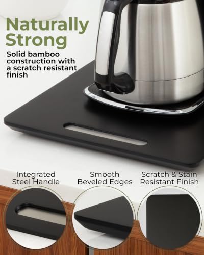 Prime Pick Kitchen Appliance Slider, Black, 16 x 12 Inch