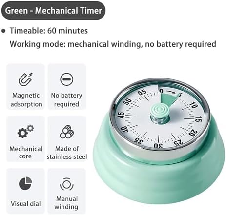 Stainless Steel Kitchen Timer, 60-Minute