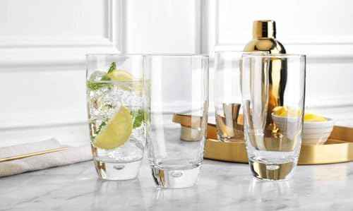 Glaver's Highball Glasses Set Of 4, 16 Oz. Drinking Glasses, Unique