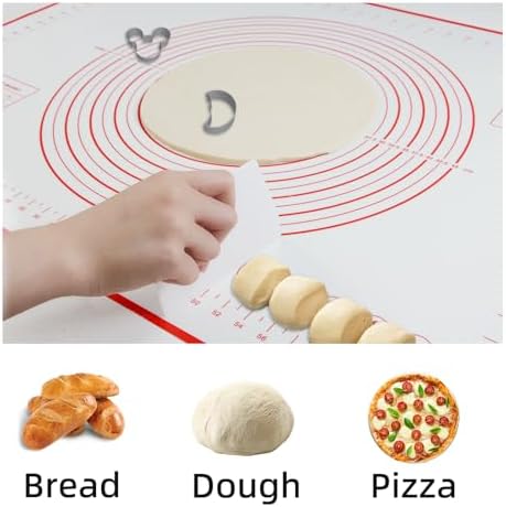 Silicone Dough Mat, 32x24" Red