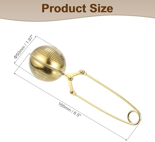 uxcell Ball Snap Tea Ball Infuser with Handle, Loose Tea Steeper