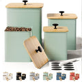 Kitchen Canisters for Countertop Set of 4 w/ Chalkboard Labels &