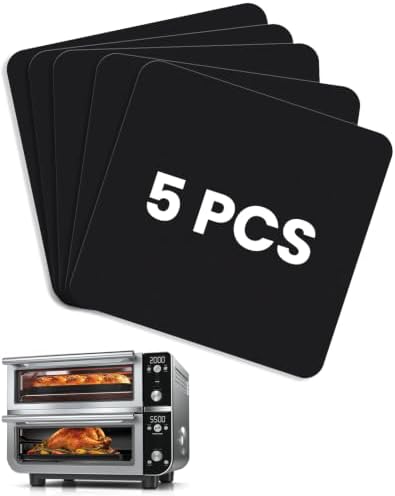 5PCs Nonstick Teflon Oven Liners Compatible with Ninja Double Oven Pro
