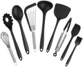 Silicone Black Cooking Utensil Set, 9 Pieces kitchen Utensil Set