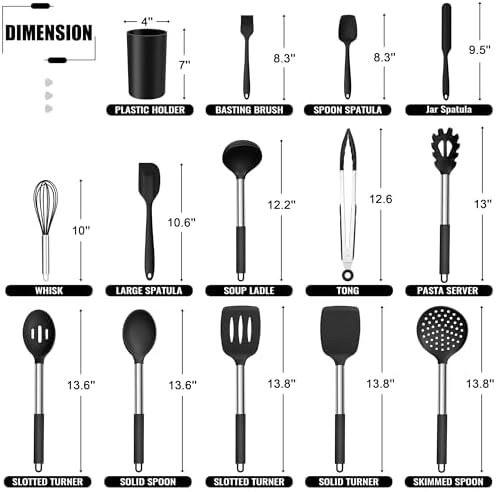 E-far Silicone Cooking Utensils Set, 14-PCS