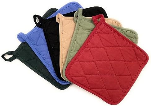 Square Cotton Pot Holders, 12 Pack, 8 x 8 inch