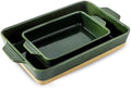 Ceramic Baking Casserole Dish with Handles, Large 9x13 inch Pan and