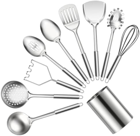 Homikit 10 PCS Stainless Steel Kitchen Cooking Utensils Set with