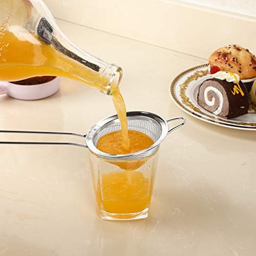 3 Pieces Cocktail Strainer Bar Strainer Fine Mesh Tea Strainer, 3.3 in