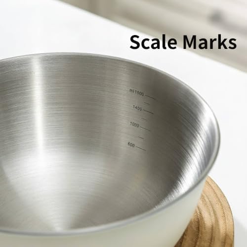 Stainless Steel Colander and Mixing Bowl Set (8 QT and 7 QT)