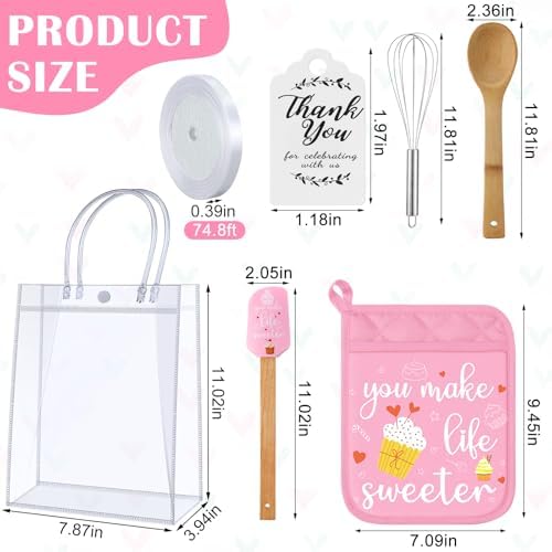 Teenyyou 6 Sets Baby Shower Prizes Potholder Spatula Spoon Whisk,Cake