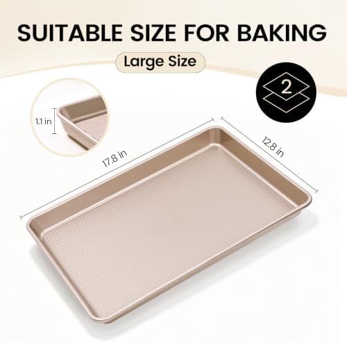 Vinino 17Inch Baking Sheet Set of 2, Cookie Sheets For Baking with