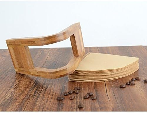Bamboo Coffee Filter Holder - Storage Rack & Stand for 4 Filter Papers