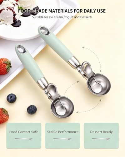 Cookie Ice Cream Scoop Set, Cookie Scoops Set of 2, Cookie Dough