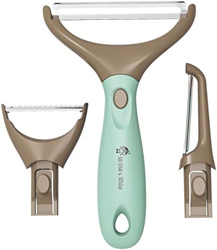 3-in-1 Vegetable Peeler Set - Sharp Stainless Steel Blades with