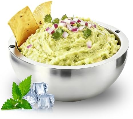 Dip Chiller Bowl Stainless Steel 35 OZ Large Capacity