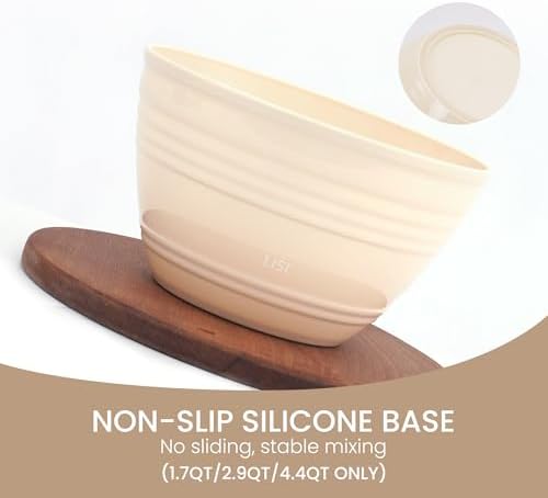 LISI 12-Piece Mixing Bowls Set, 6 Bowls with Clear Lids, Microwave