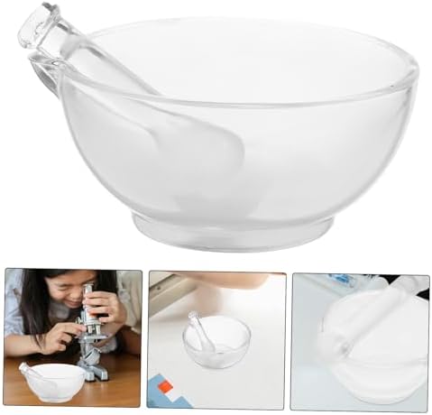 Glass Pestle Bowl Set with Pestle, Grinding Mixing