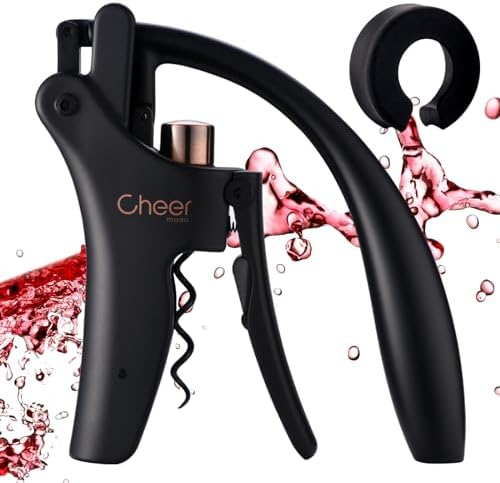 CHEER MODA Professional Manual Lever Wine Opener with Rabbit Motif