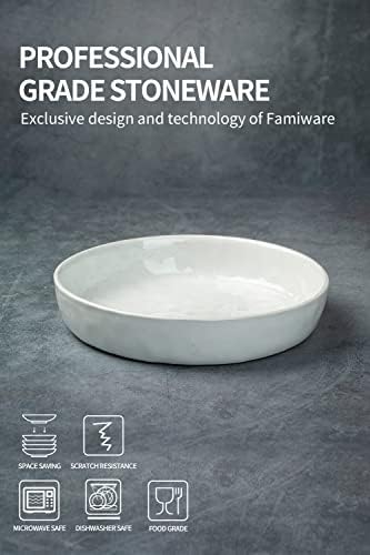famiware Mars 4 Pieces Pasta Bowls Set, 8.5 inch Salad Bowls, Large