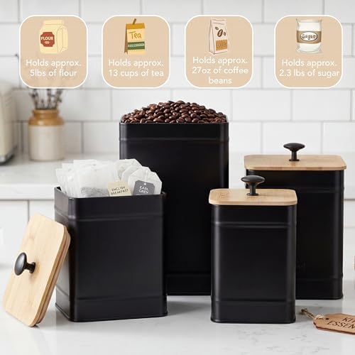 PERFNIQUE Kitchen Canisters, Airtight Canister Sets for Kitchen