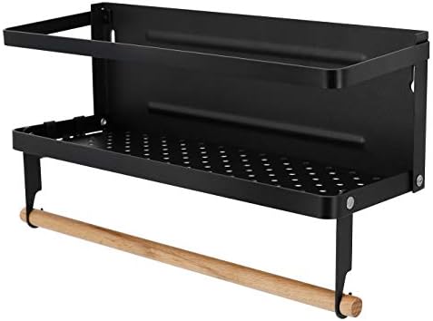 Jolitac Magnetic Fridge Spice Rack, Black-Small