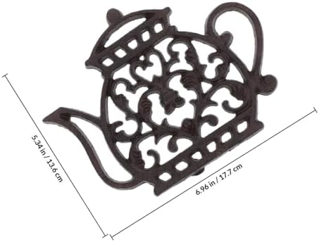 Cast Iron Teapot Shaped Trivet Heat Resistant Pad for Hot Dishes