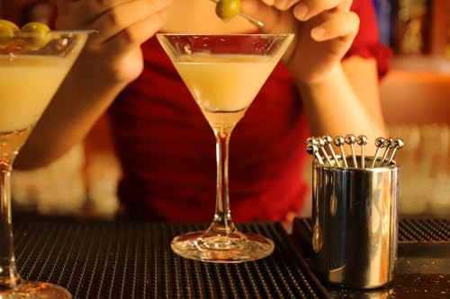 Lexenic Cocktail Picks Set with Holder, 304 Stainless Steel Martini