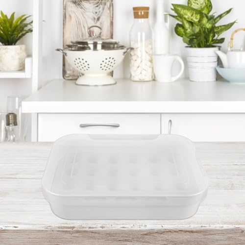 2pcs Egg Storage Box with Lid, Stackable Multilayer Refrigerator Tray