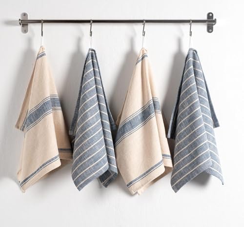 KAF Home Natural Rustic Farmhouse Slubbed Kitchen Towel | 100% Cotton