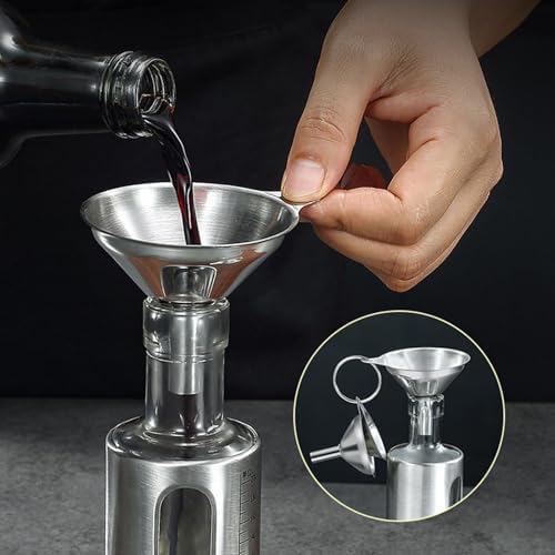 3Pcs Stainless Steel Kitchen Funnel Set Food Grade Metal Small Funnel