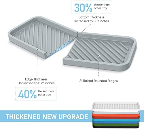 Kitchen Sink Organizer Tray, 2 Pack Silicone Sponge Holders
