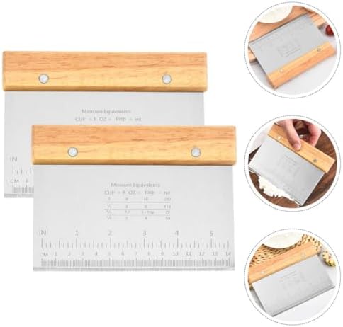 2pcs Stainless Steel Dough Scraper Cutter Tool