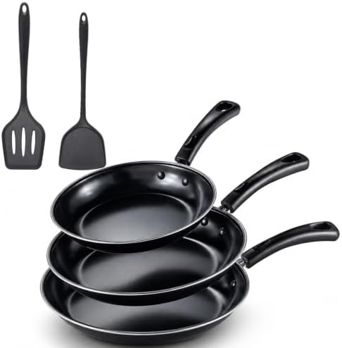 35%Off Nonstick Frying Pan Set of 5: Egg Frying Pans with Spatulas