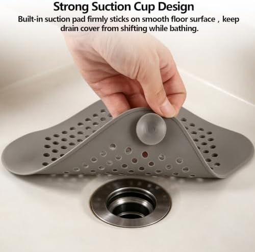 6Pcs Drain Hair Catcher Silicone Drain Cover Sink Strainer Hair