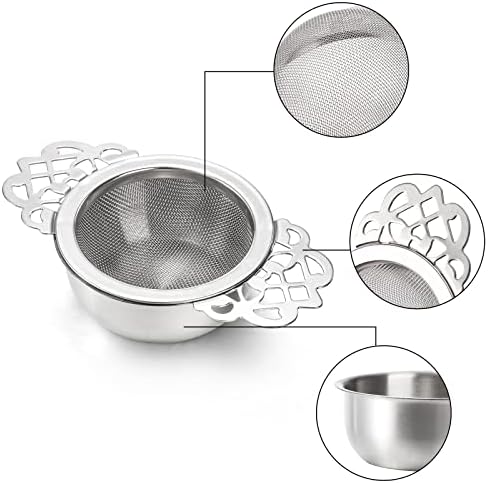 6 Pack Mesh Tea Filter Strainers, 304 Stainless Metal Tea Infuser, Tea