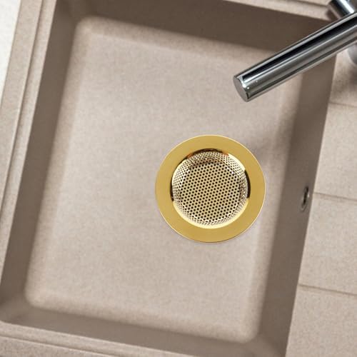 Kitchen Sink Strainer and Stopper Set Metal Drain Filter Basket with