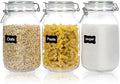 CHEFSTORY 50oz Glass Food Storage Jars, 3 Pack