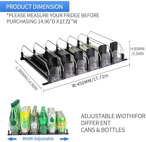 Drink Organizer for Fridge,Soda Can Dispenser for