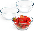 NUTRIUPS 5 Inch Small Glass Bowls Set of 3, 8oz Glass Dessert Bowl