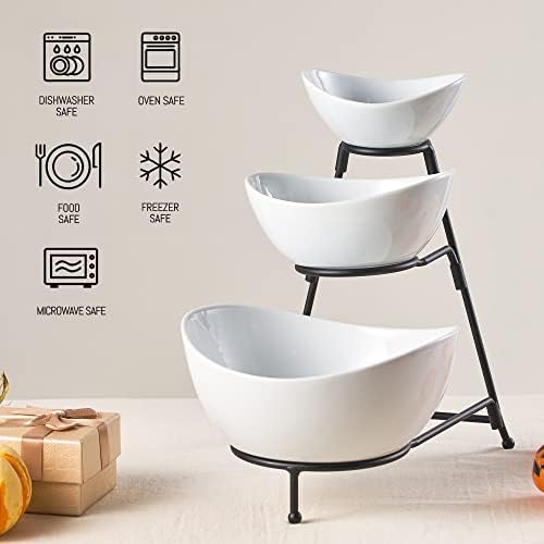 LYEOBOH 3 Tier Serving Bowls Set Serving Dishes with Stand for