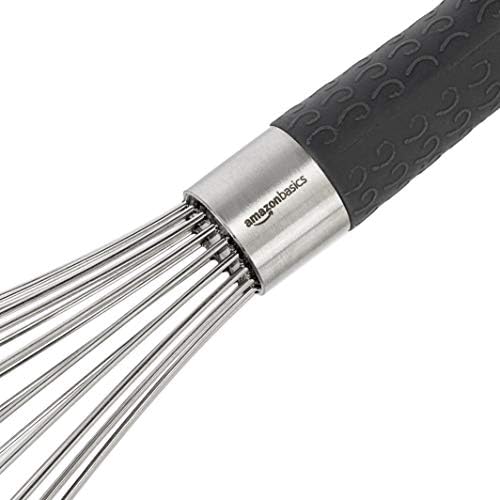 Amazon Basics Stainless Steel Wire Whisk Set for Cooking, Different