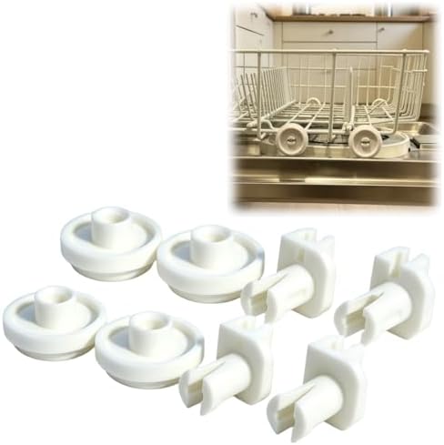Dishwasher Rack Wheels and Brackets Kit for Miele