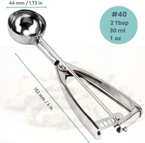 Cookie Scoop, Ice Cream Scoop,18/8 Stainless Steel, Cookie Scoops for