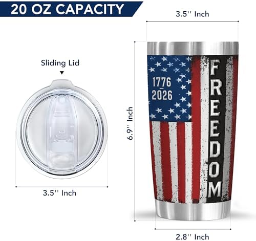 250 Anniversary USA Tumbler - United States 250th Anniversary Cups For