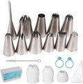 Kasmoire 11 Pcs Extra Large Piping Tip Set,Stainless Steel Cake