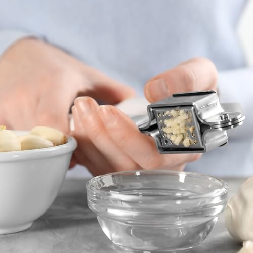 uxcell 2pcs Garlic Press, 7.7 Inch Stainless Steel