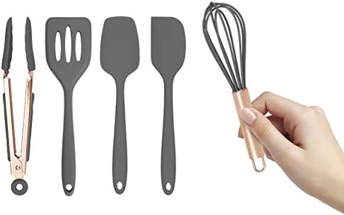 COOK WITH COLOR Mini Silicone Utensil Set, Gray