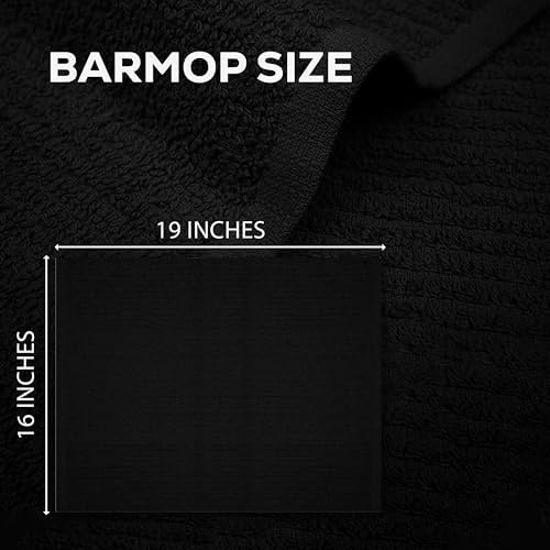 ZUPERIA Bar Mop Kitchen Towels - Pack of 12 (16"x19”) 100% Ring Spun